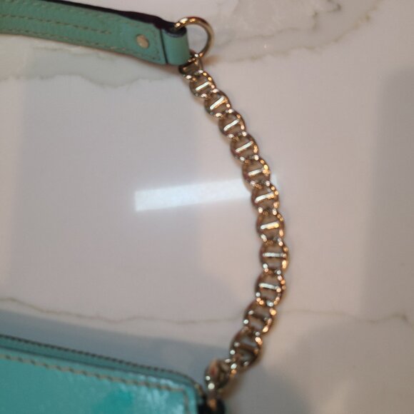 Kate Spade Wellesley Byrd Robinsegg Light Blue Pebbled Leather Handbag Purse EUC - Picture 5 of 9